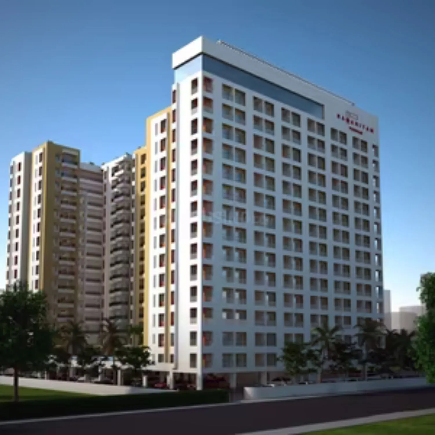 Corporate BTL activation setup by BrandLand at a modern commercial building with branded displays and promotional installation.