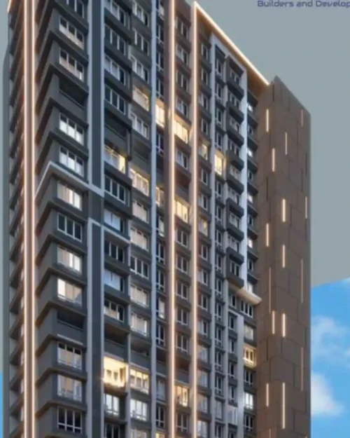 BTL activation executed by BrandLand showcasing a modern high-rise residential building facade with illuminated balconies against a blue sky.