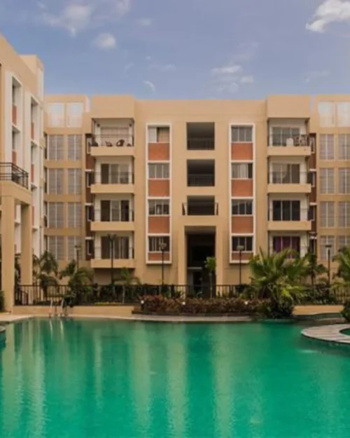 BTL activation setup by BrandLand at a premium residential property in Chennai with vibrant outdoor branding and event display.