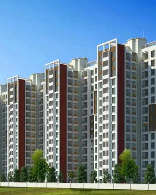 High-rise residential building with prominent facade branding as part of a large-scale BTL activation by BrandLand .