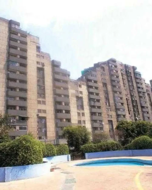 BTL activation setup by BrandLand at Ansals Tanushree, Delhi featuring a branded kiosk and promotional engagement area in a residential complex.