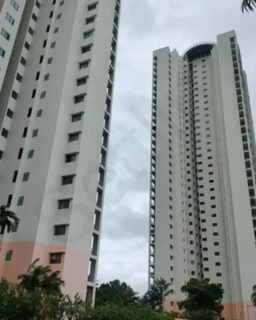 BTL activation setup showcasing a large-scale branded installation executed by BrandLand at a premium residential location.