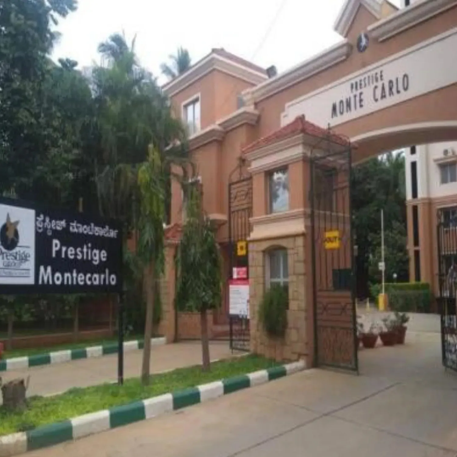 BrandLand BTL activation at Prestige Monte Carlo Bangalore apartment entrance.